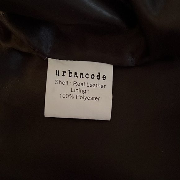 Urban Code Black Leather Jacket - Picture 5 of 7